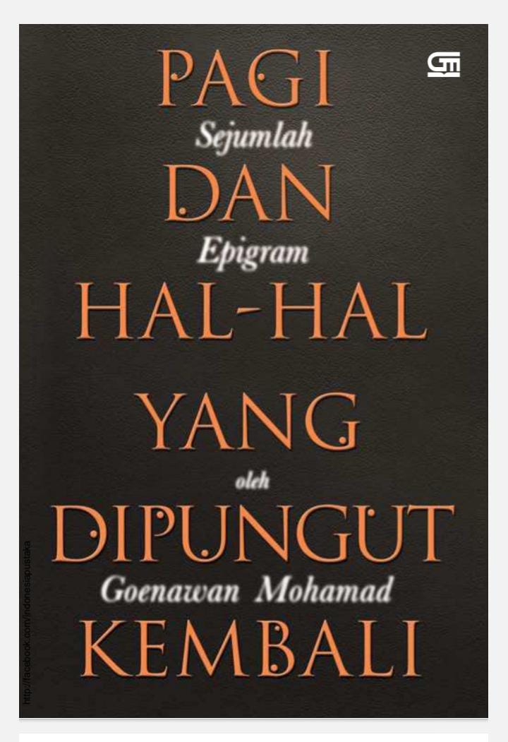 Pagi dan Hal-Hal yang Dipungut Kembali